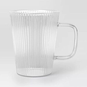 14.3 oz Colored Borosilicate Glass Mug - Clear